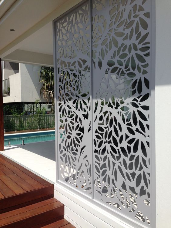 Custom tree design metal screen for residential and commercial projects