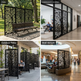 Decorative steel tree panel for patio and backyard privacy applications