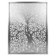Laser cut tree pattern privacy panel with powder coated architectural finish