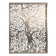 Contemporary tree silhouette metal privacy screen for outdoor spaces