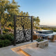 Heavy duty 3 mm steel privacy screen with decorative tree motif
