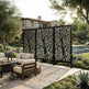 Decorative tree design metal privacy screen manufactured from Canadian steel