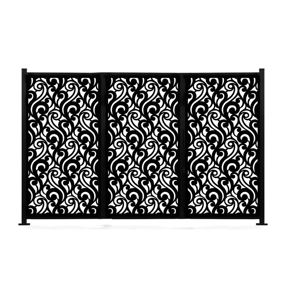 Luxury decorative steel privacy panel for patios and landscape projects