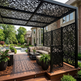 Custom ornamental metal screen with intricate architectural detailing