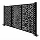 Decorative architectural privacy panel featuring geometric line artwork