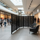 Heavy duty 3 mm steel privacy partition with geometric diamond design