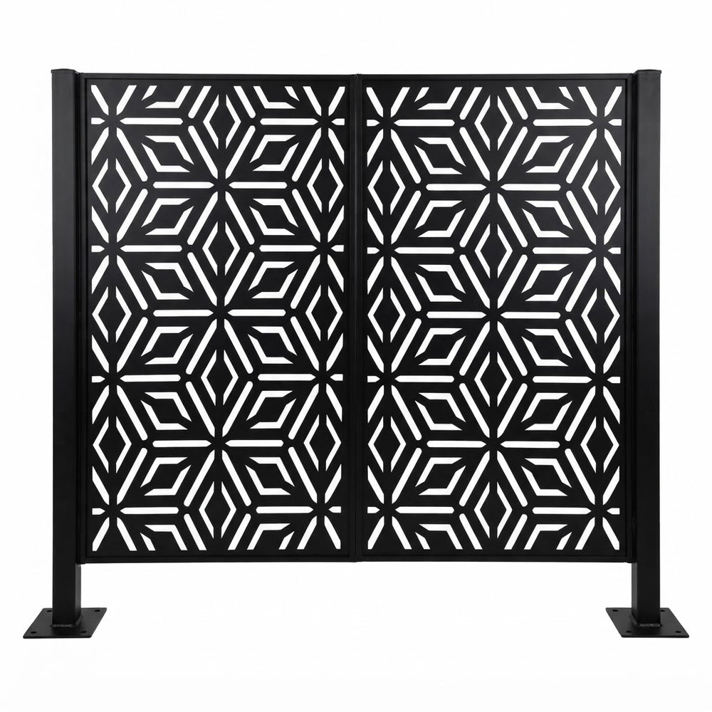 Architectural steel privacy panel designed for residential and commercial spaces