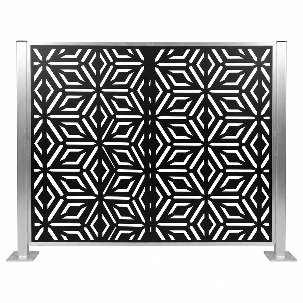 Canadian made geometric metal partition panel for outdoor applications