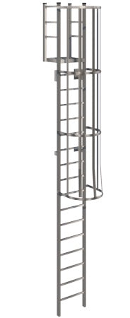 Heavy Duty Metal Cage Ladder With Low Access to Roof with Platform Model SL1481
