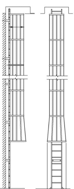 Roof Hatch Access Aluminum ladder  Model SL1484