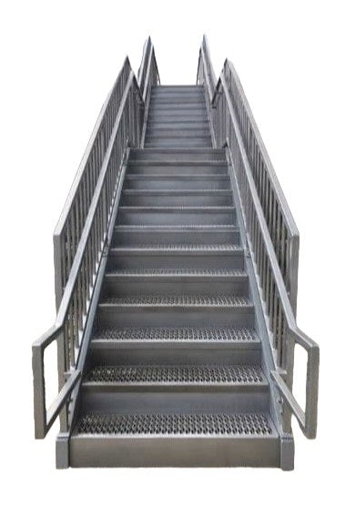 IBC Structural Steel Internal Guard Stairway 48" Wide Model SL1508