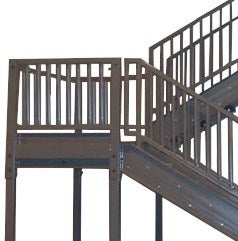 IBC Stair Landings 180 Degree Switch Back Turn W/IBC Vertical Baluster Guard Design Model SL1512