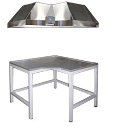 Stainless Steel Exhaust Heat and Steam Corner Canopy Model SSEH4569