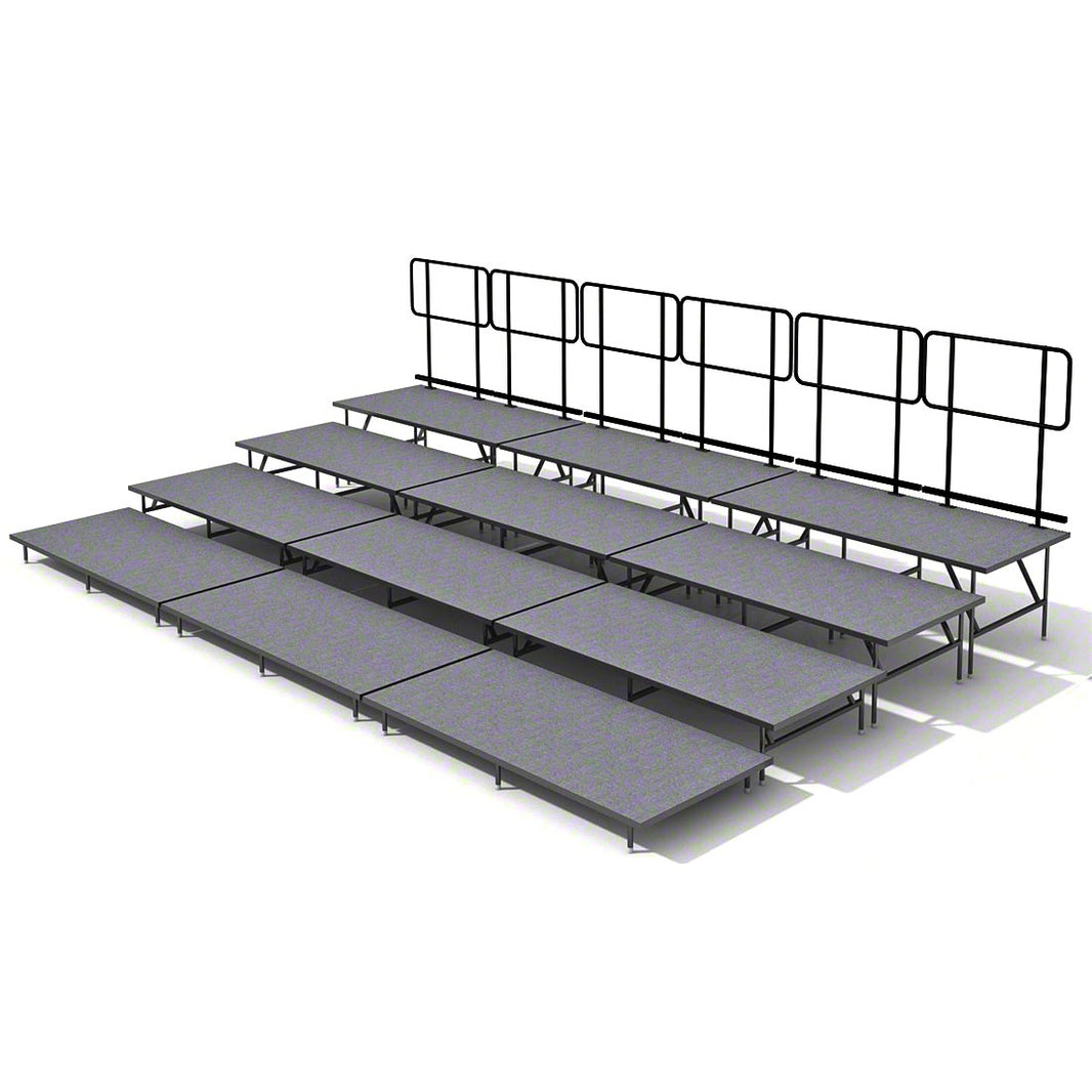 Straight Seated Riser System 4 Tier - 24' Long Model SSRS424