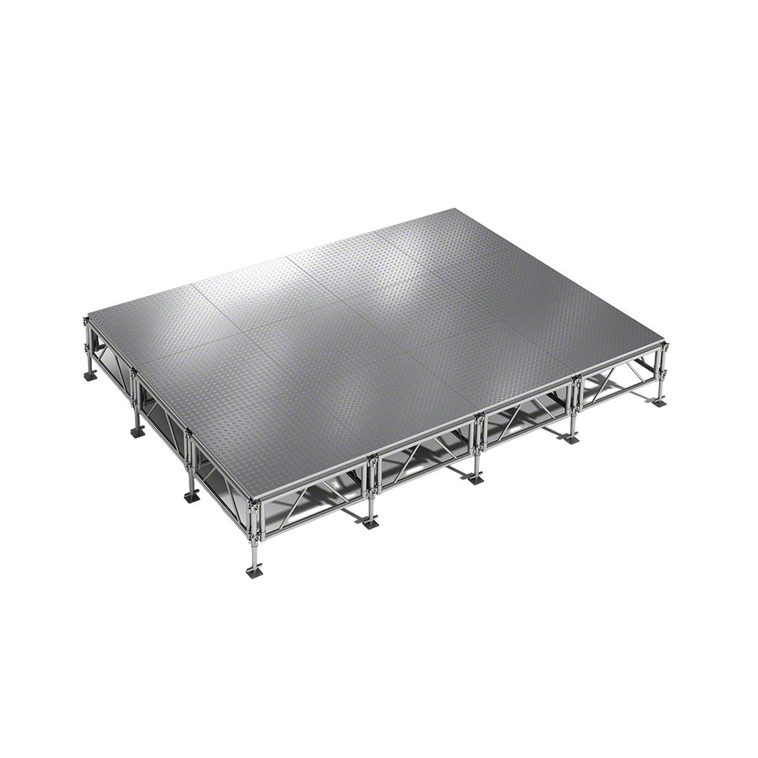 Outdoor Stage System 12' x 16' Adjustable Height 24"-48" Industrial Finish - Model STAOD1216