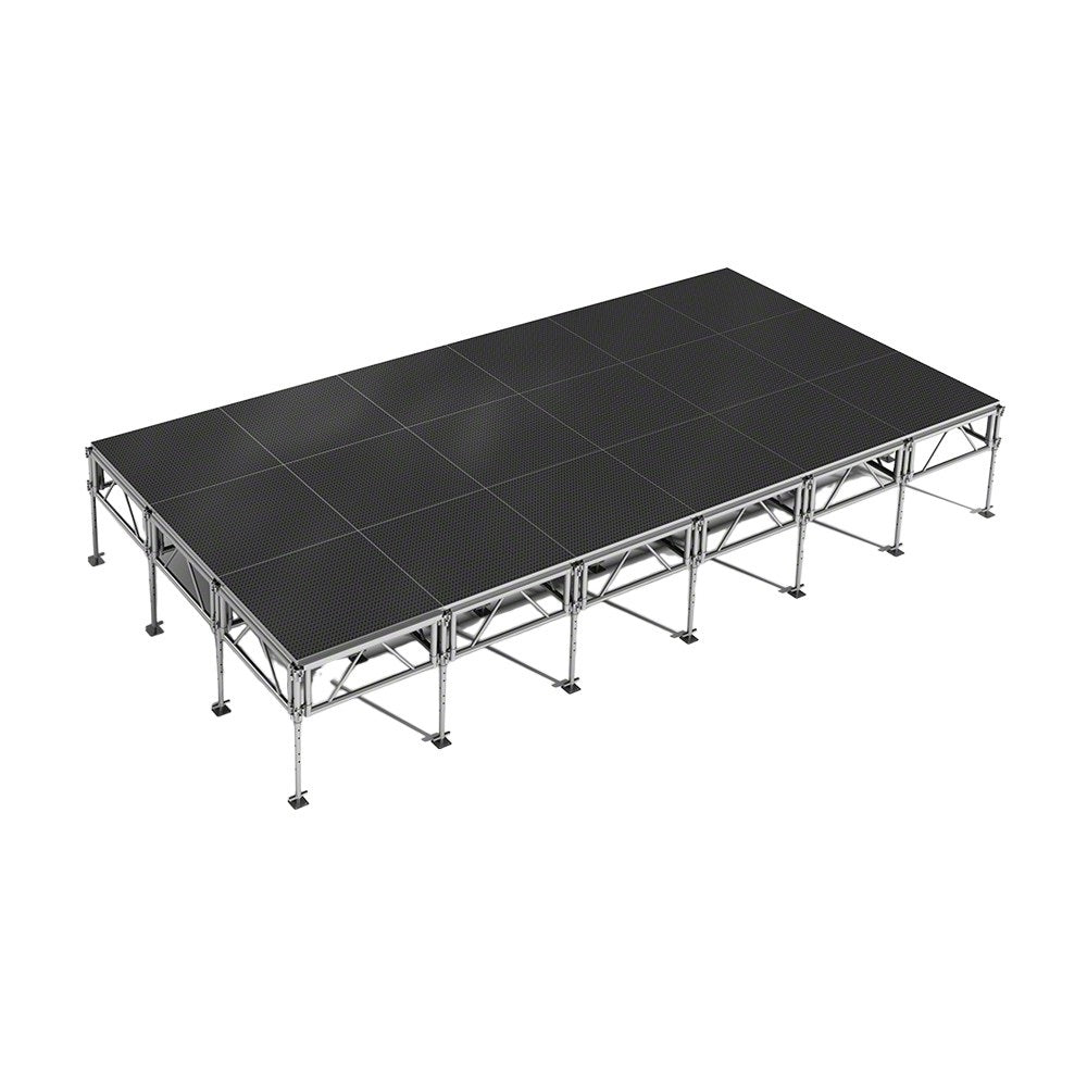 Outdoor Stage System 12' x 24' Adjustable Height 24"-48" Industrial Finish - Model STAOD1224