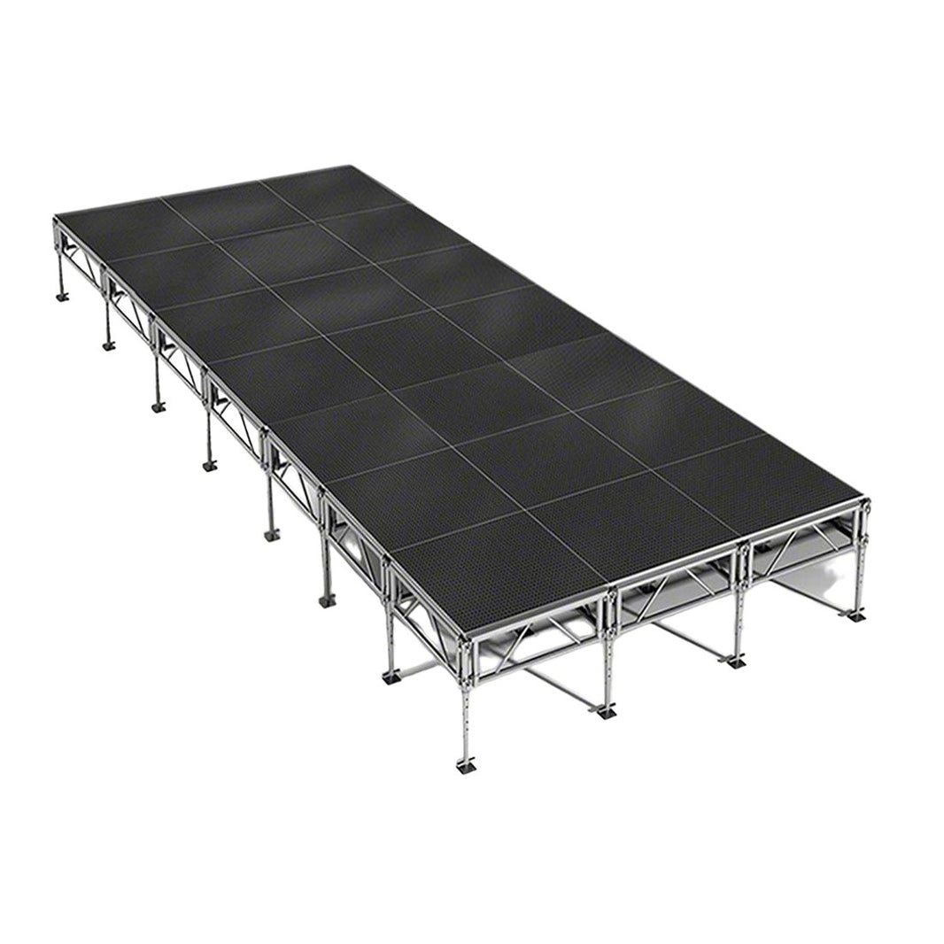 Outdoor Stage System 12' x 28' Adjustable Height 24"- 48" Industrial Finish - Model STAOD1228