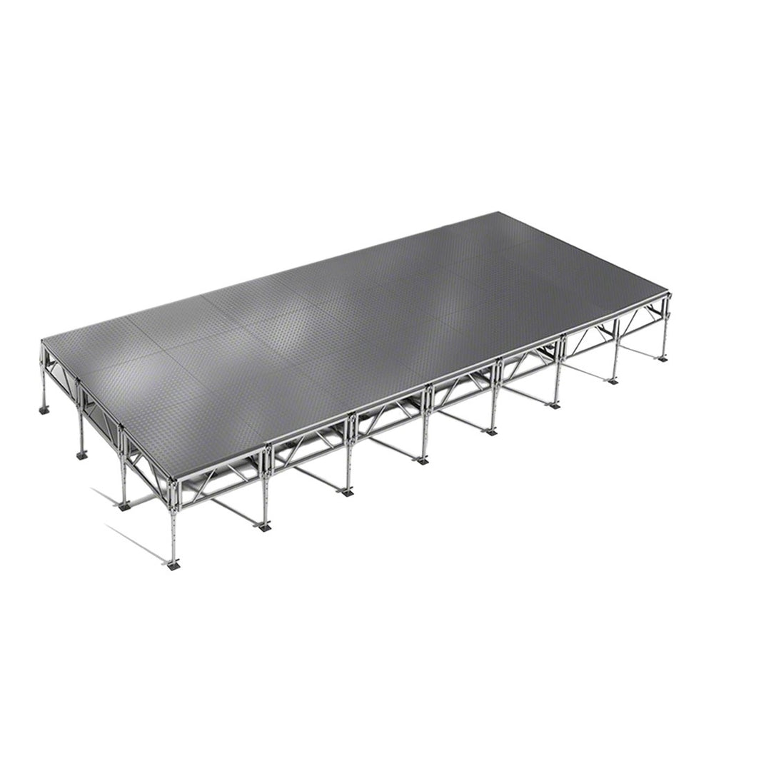 Outdoor Stage System 12' x 28' Adjustable Height 24"- 48" Industrial Finish - Model STAOD1228