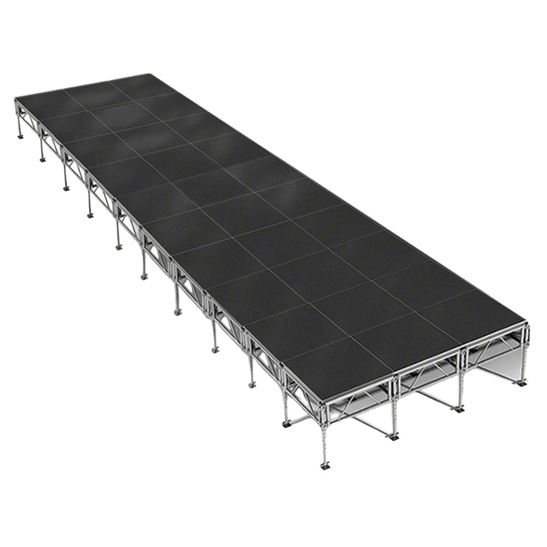 Outdoor Stage System 12' x 40' Adjustable Height 24"- 48" Industrial Finish - Model STAOD1240