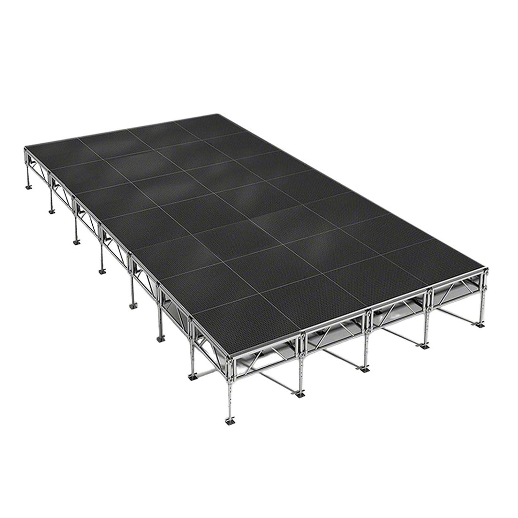 Outdoor Stage System 16' x 28' Adjustable Height 24"- 48" Industrial Finish - Model STAOD1628