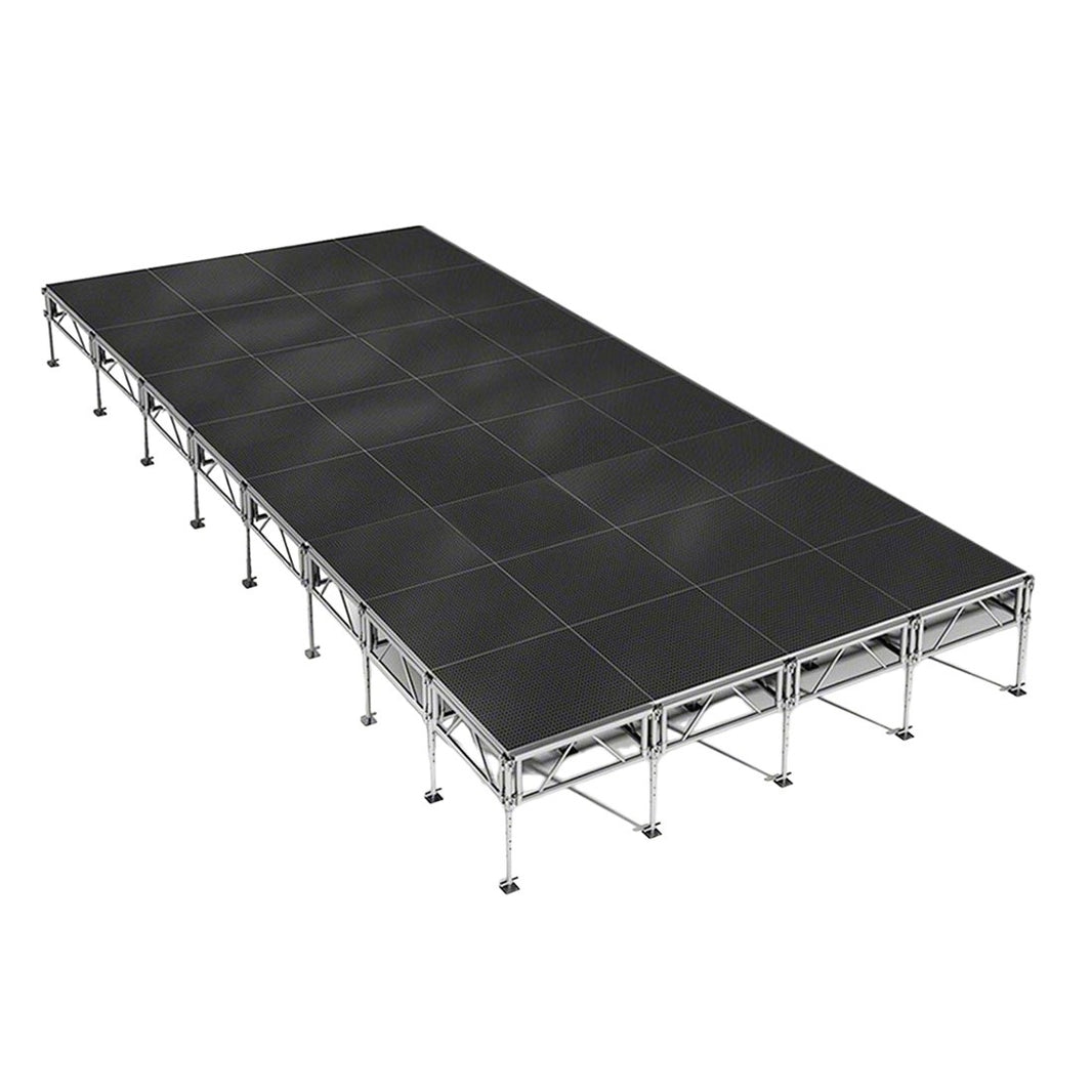 Outdoor Stage System 16' x 32' Adjustable Height 24"- 48" Industrial Finish - Model STAOD1632