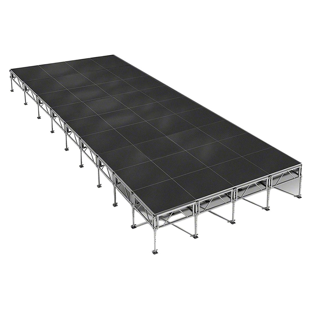 Outdoor Stage System 16' x 36' Adjustable Height 24"- 48" Industrial Finish - Model STAOD1636