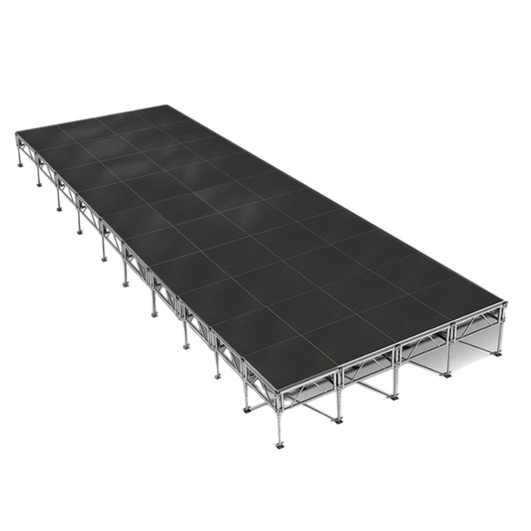 Outdoor Stage System 16' x 40' Adjustable Height 24"- 48" Industrial Finish - Model STAOD1640