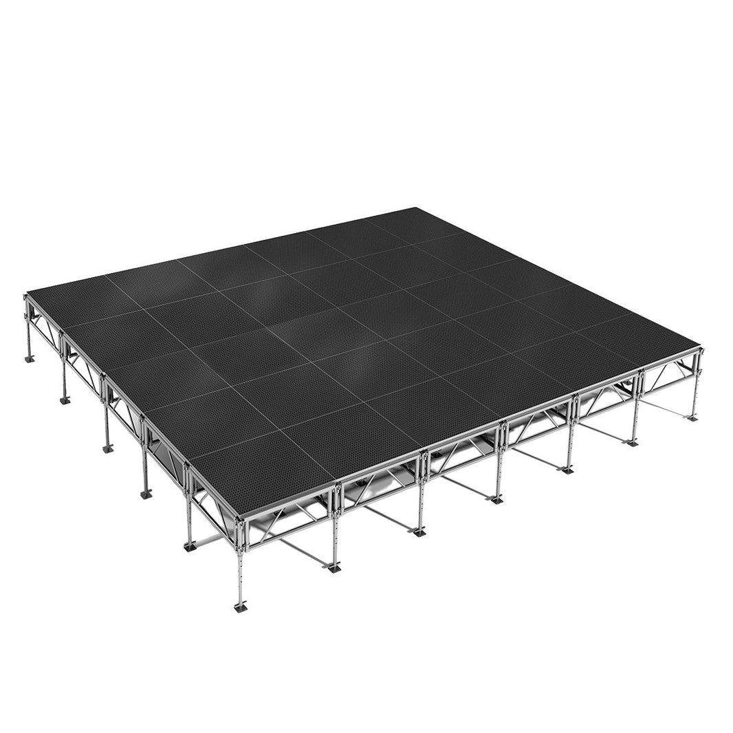 Outdoor Stage System 20' x 24' Adjustable Height 24"- 48" Industrial Finish - Model STAOD2024