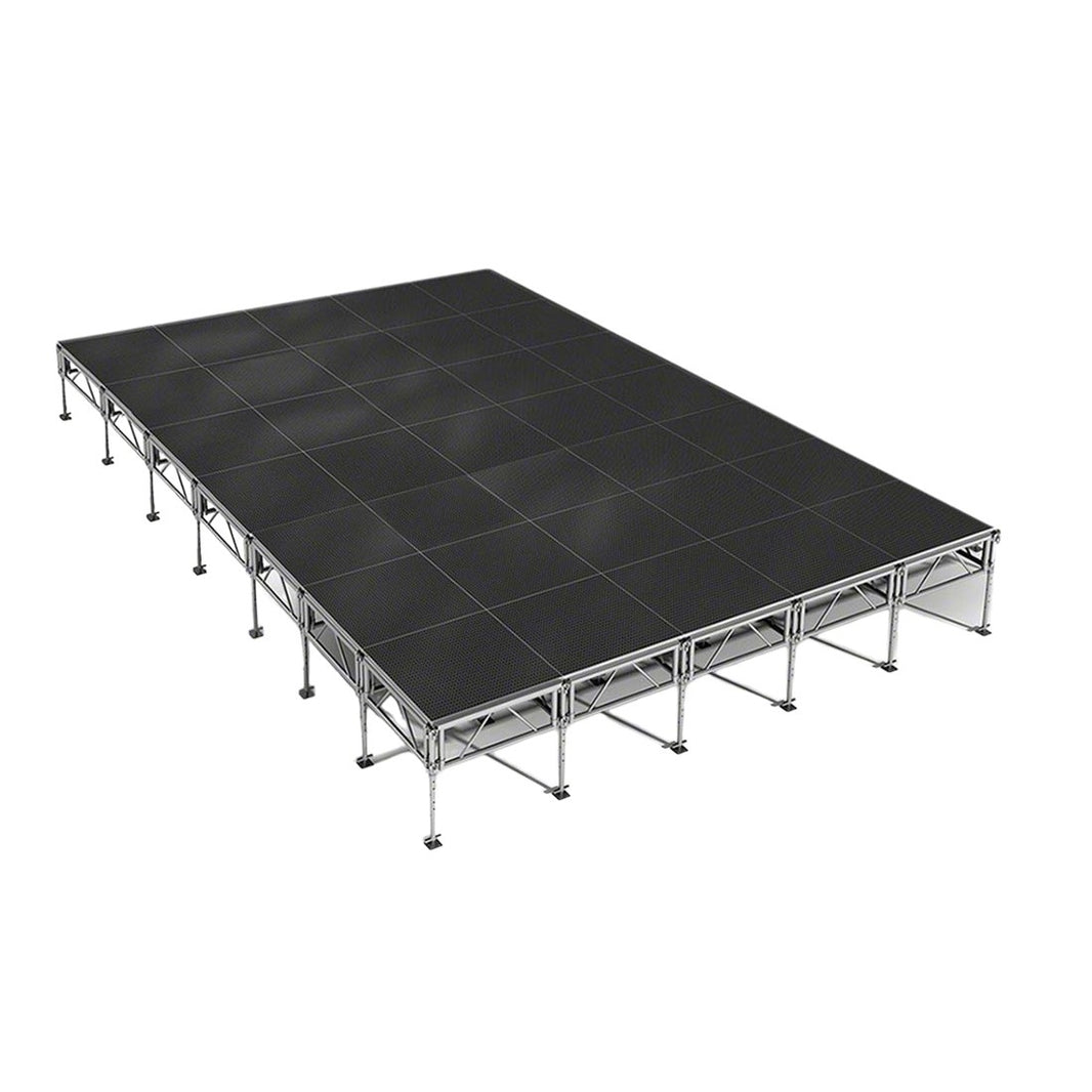 Outdoor Stage System 20' x 28' Adjustable Height 24"- 48" Industrial Finish - Model STAOD2028