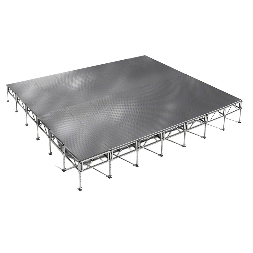 Outdoor Stage System 24' x 28' Adjustable Height 24"- 48" Industrial Finish - Model STAOD2428