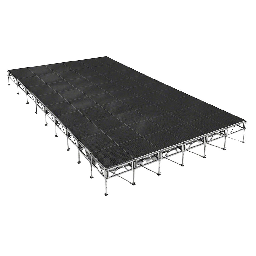 Outdoor Stage System 24' x 36' Adjustable Height 24"- 48" Industrial Finish - Model STAOD2436