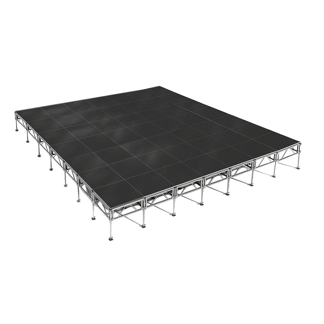 Outdoor Stage System 28' x 28' Adjustable Height 24"- 48" Industrial Finish - Model STAOD2828