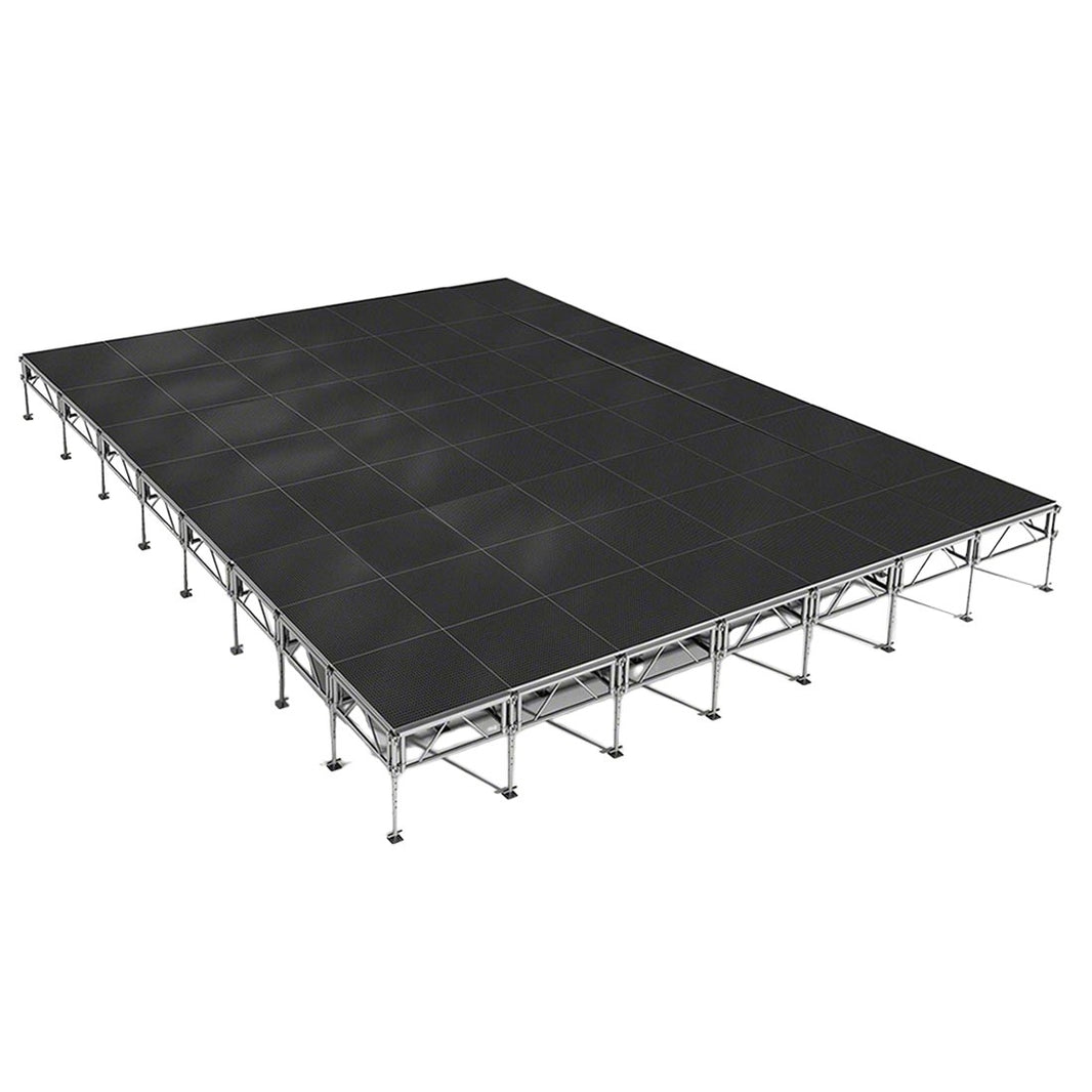 Outdoor Stage System 28' x 33' Adjustable Height 24"- 48" Industrial Finish - Model STAOD2832