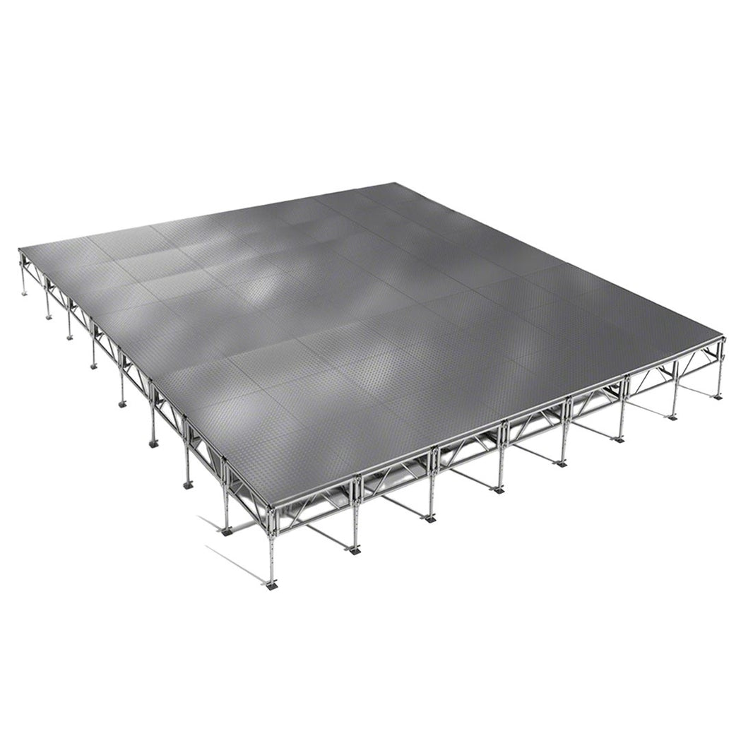 Outdoor Stage System 28' x 33' Adjustable Height 24"- 48" Industrial Finish - Model STAOD2832