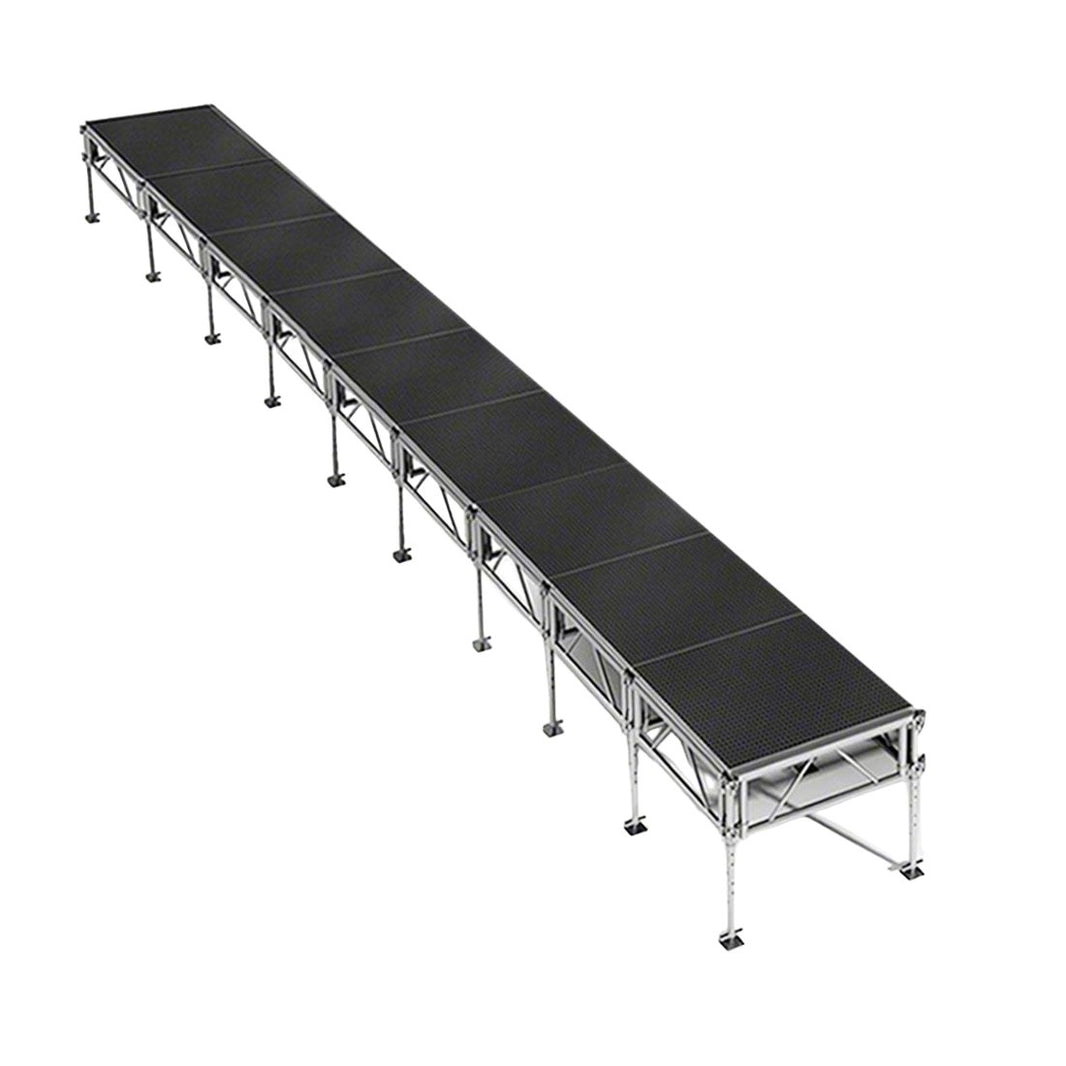 Outdoor Stage System 4' x 36' Adjustable Height 24"-48" Industrial Finish - Model STAOD436