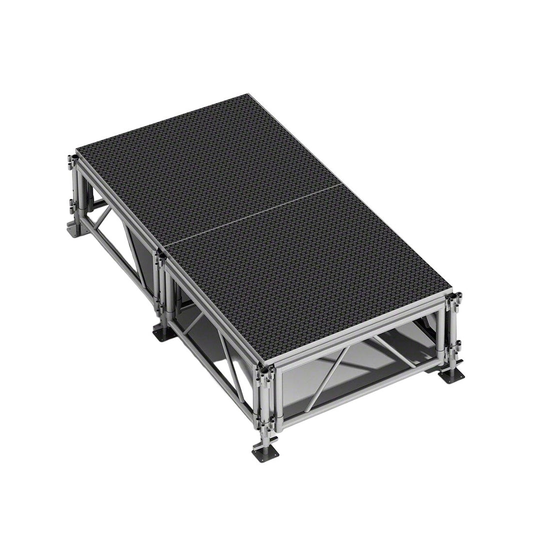 Outdoor Stage System 4' x 8' Adjustable Height 24"-48" Industrial Finish - Model STAOD48