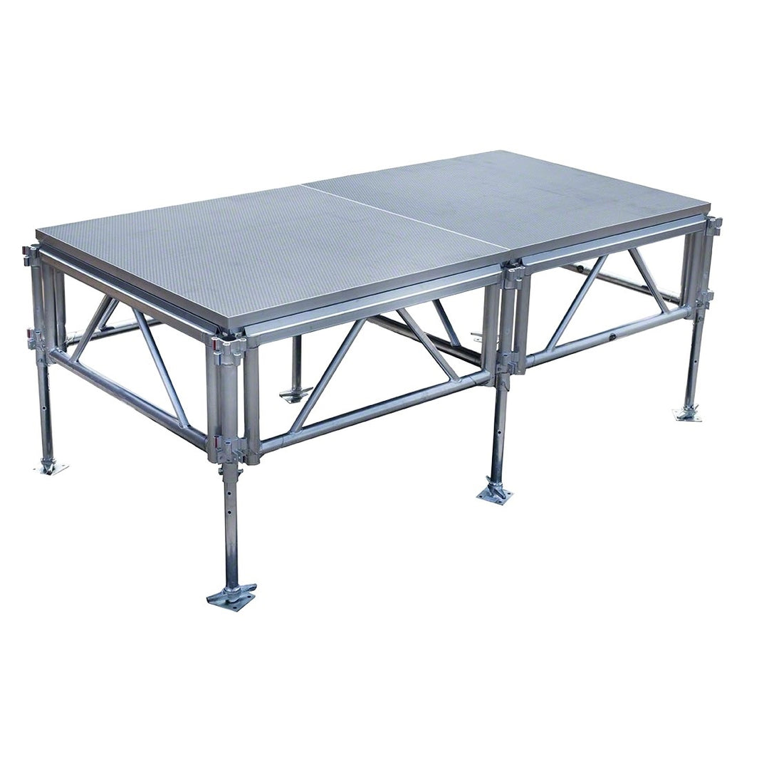 Outdoor Stage System 4' x 8' Adjustable Height 24"-48" Industrial Finish - Model STAOD48