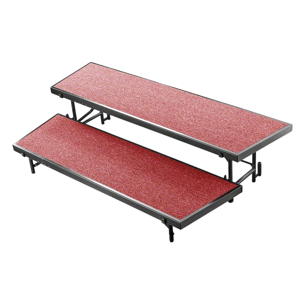 Standing Risers System 2 Tier - 5.5' Long  - Carpeted Surface - Model STRS255