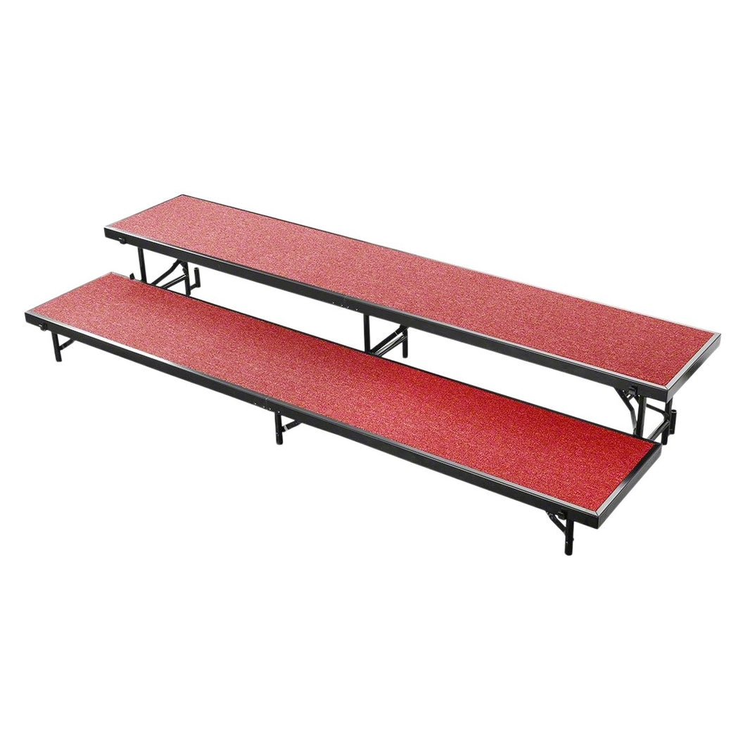 Standing Risers System 2 Tier - 8' Long  - Carpeted Surface - Model STRS28