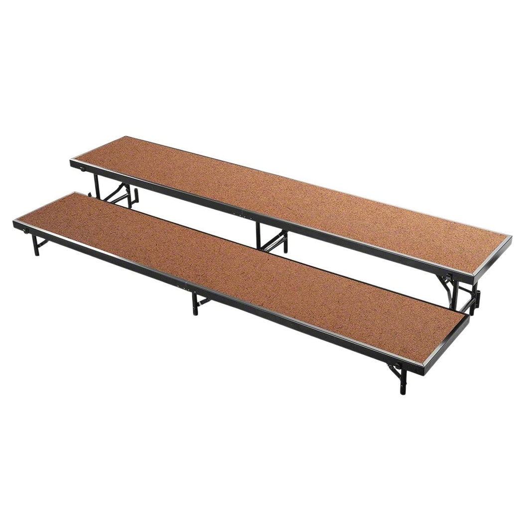 Standing Risers System 2 Tier - 8' Long  - Hardboard Surface - Model STRSHB28