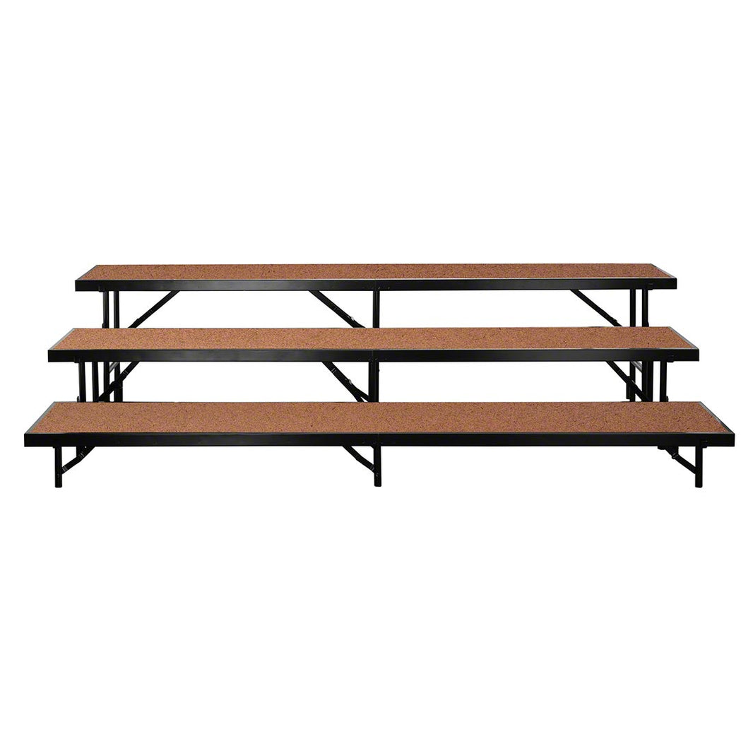 Standing Risers System 3 Tier - 8' Long  - Hardboard Surface - Model STRSHB38