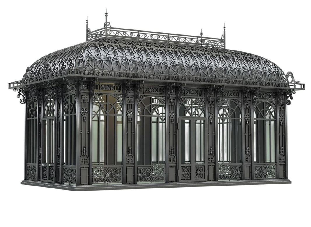 Large Iron Garden House Sunroom Double Glass | Model # SUNR4344