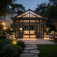 Luxury outdoor pavilion with industrial Victorian design