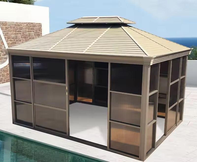 Rectangular Sunroom Solarium House - Garden House – Model # SUNR4355
