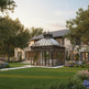 Victorian greenhouse structure with tall arched windows