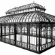 Victorian wrought‑iron glass conservatory with arched windows and raised roof lantern