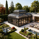 Freestanding Victorian conservatory with decorative iron detailing