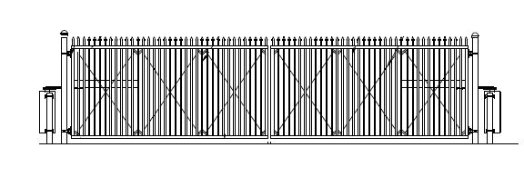 Heavy Duty Aluminum Swing Gate Manual Operation - Ornamental  Model HDSGO766