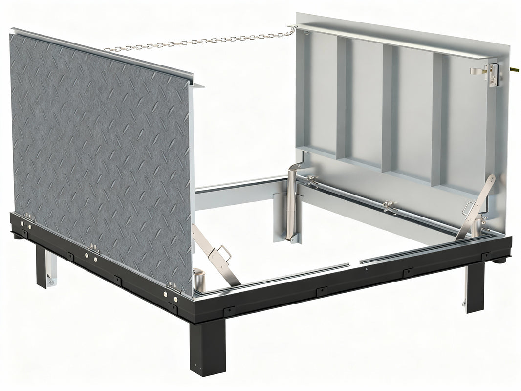 60x60 Aluminum Floor Access Door JD-Channel Heavy Load Frame Model TJACFHD20W6060