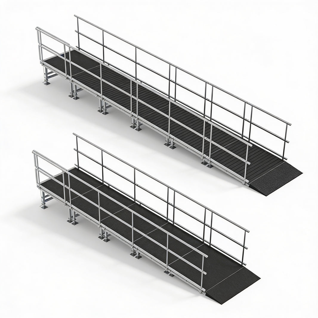 Universal Straight ADA Wheelchair Ramp for 24" Height Stages Model USADASWCR24